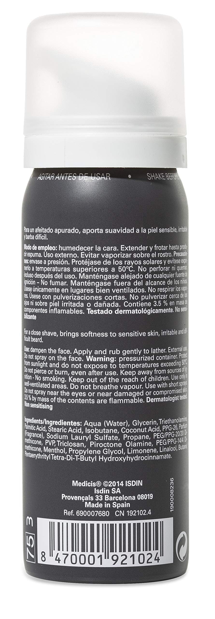 isdin-medicis-dermoespuma-de-afeitar-para-piel-sensible-y-barba-dif-cil-con-aloe image 2