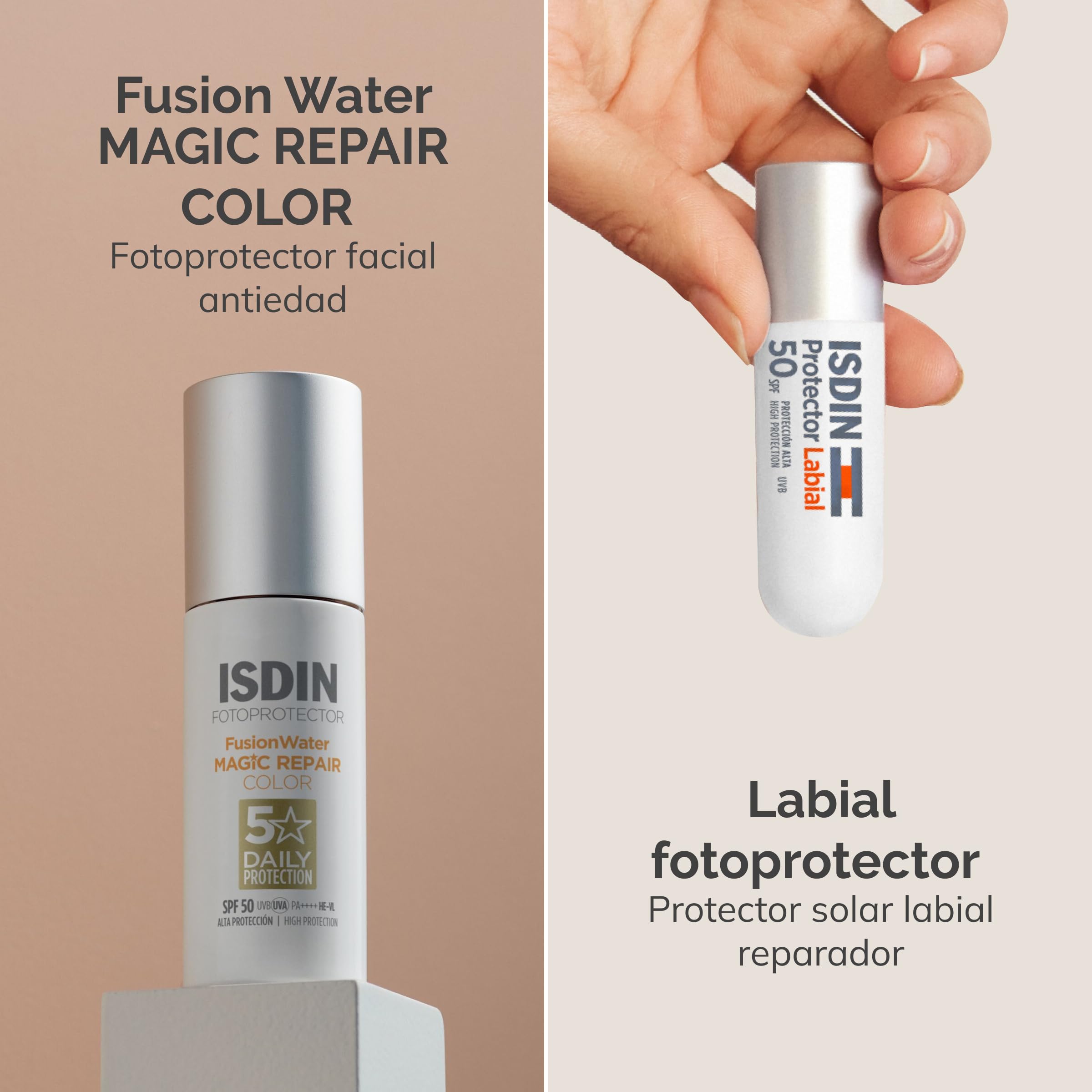 isdin-pack-fusion-water-repair-color-spf-50-protector-labial-spf-50 image 2