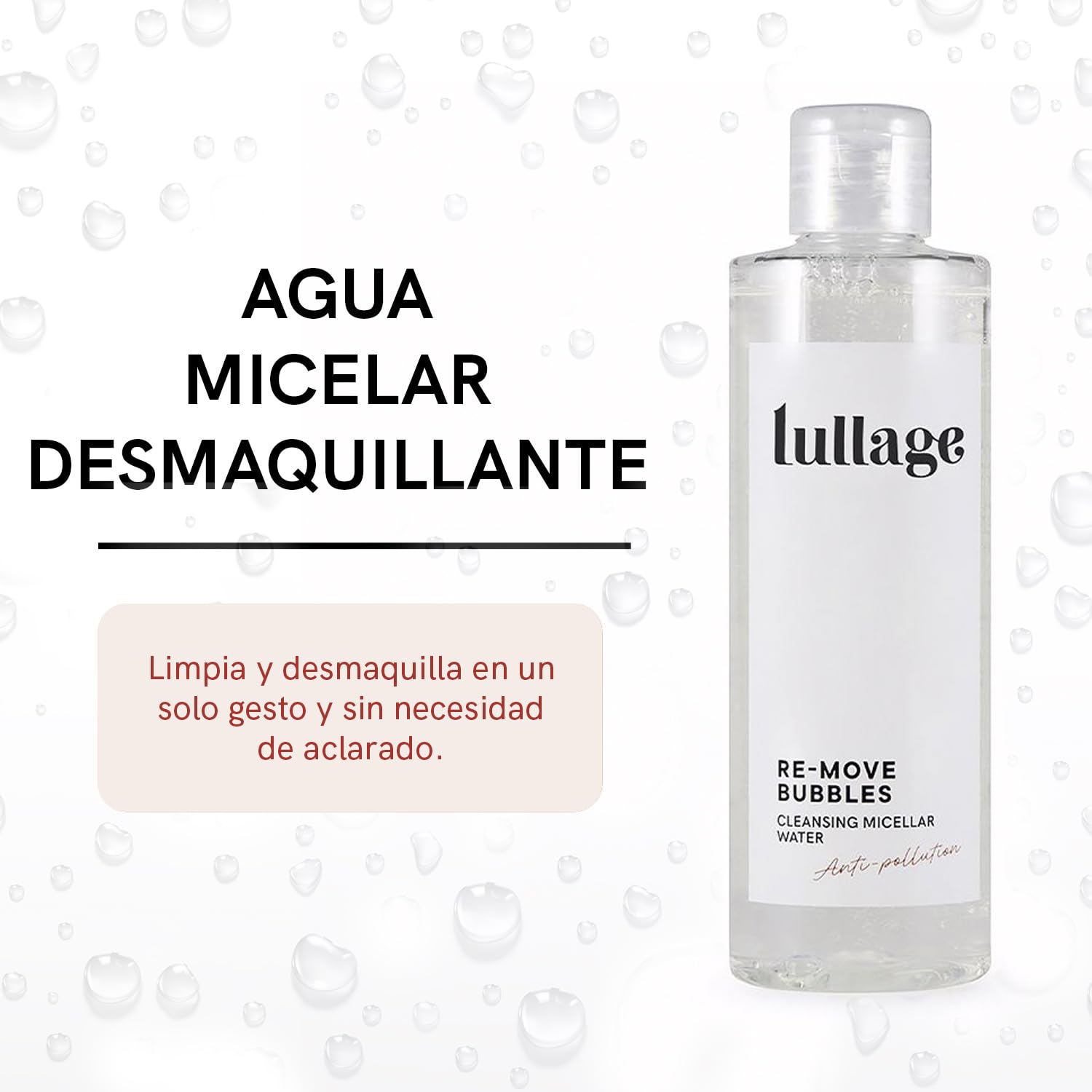 lullage-pack-2x1-re-move-bubbles-agua-micelar-desmaquillante-limpia-purifica-y-e image 2