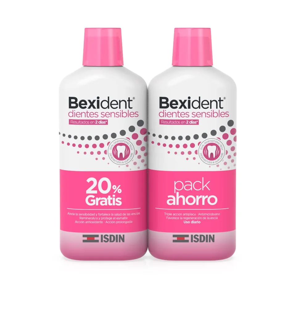 isdin-bexident-dientes-sensibles-colutorio-cpc-cymenol-pack-500-ml-500-ml-20-gra image 1