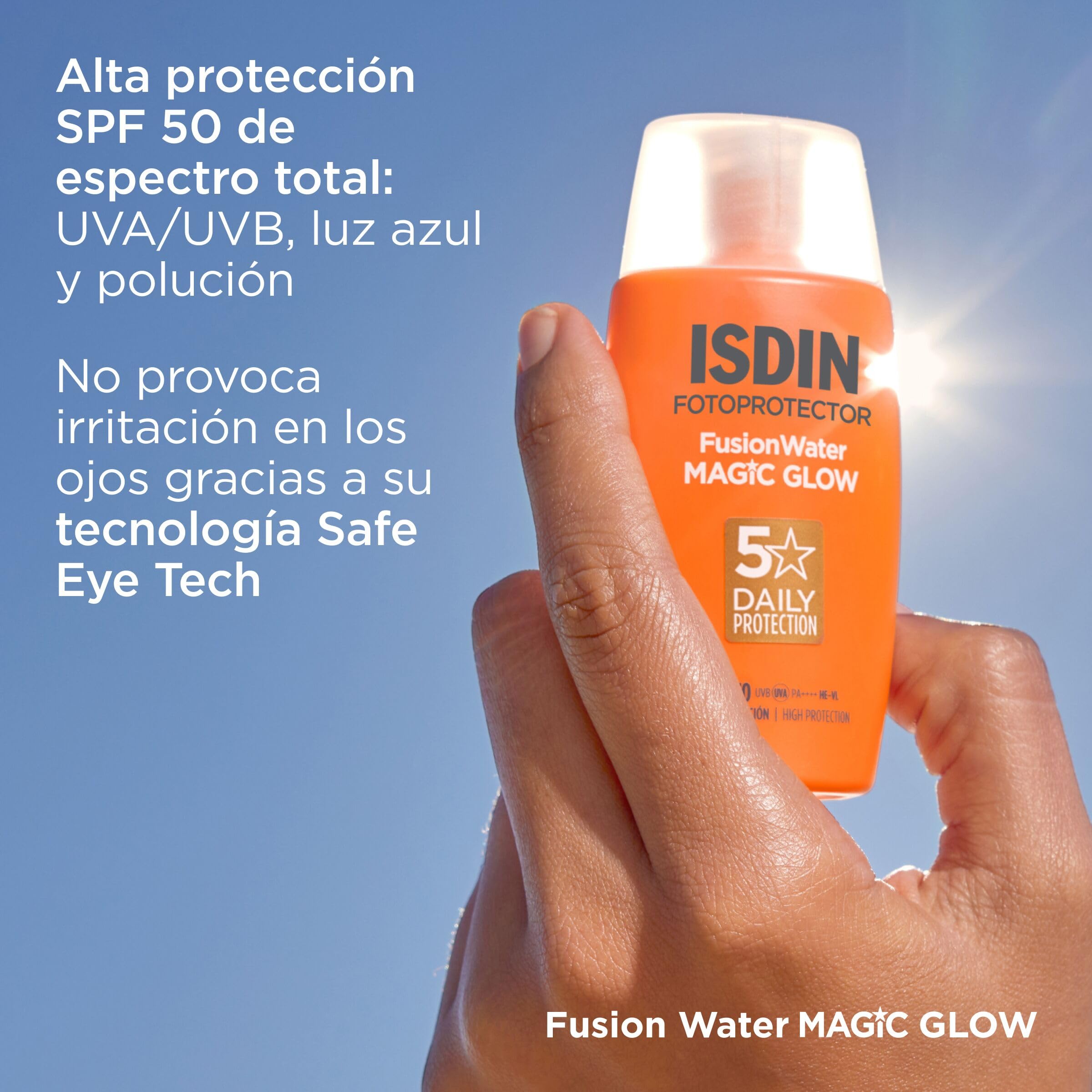 isdin-fusion-water-magic-glow-spf-50-protector-solar-facial-con-efecto-glow-50-m image 4