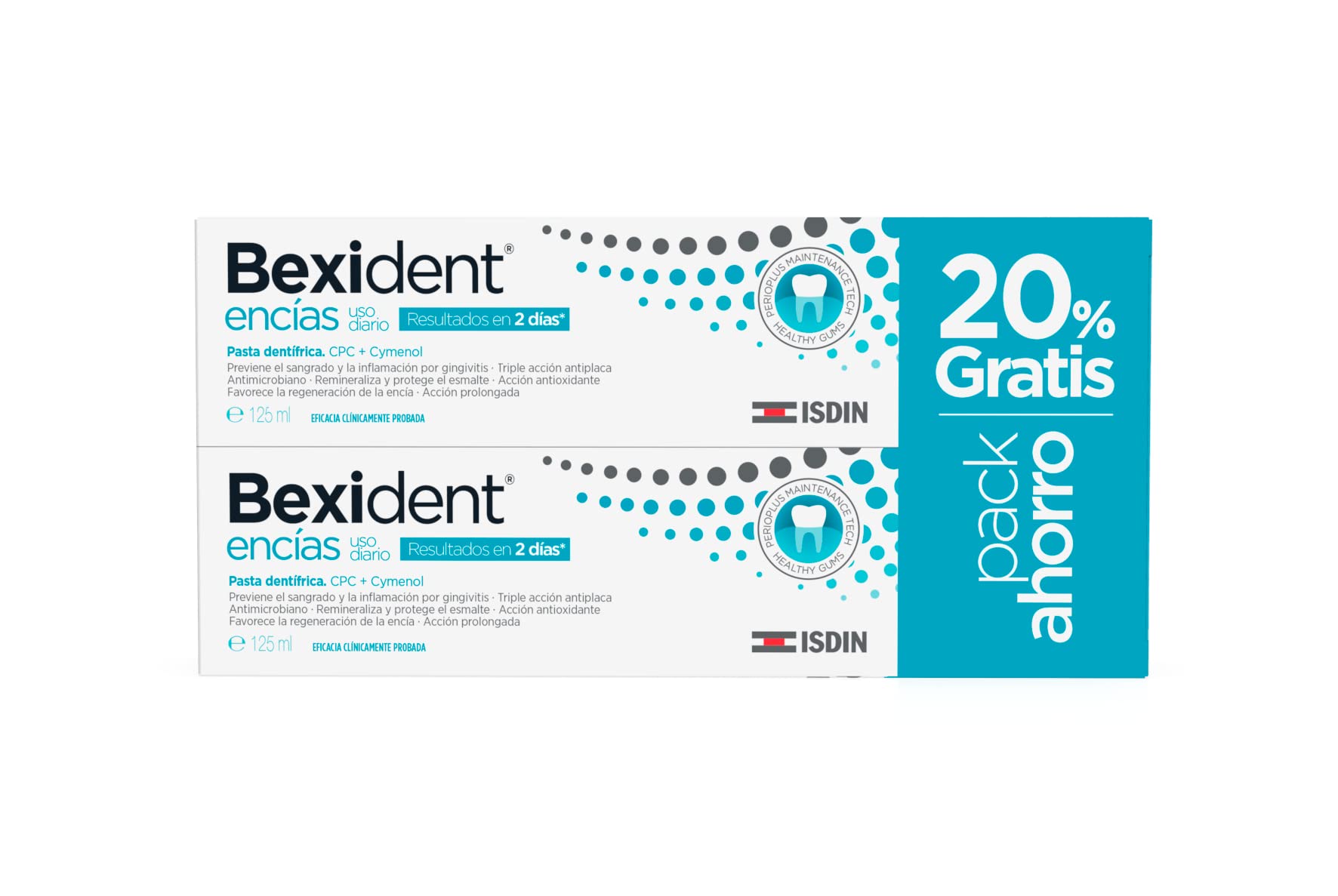 isdin-bexident-enc-as-uso-diario-pack-2-125-ml-pasta-dent-frica-con-cpc-cymenol image 1