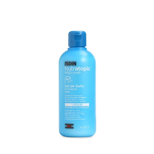 isdin-nutratopic-pro-amp-gel-de-ba-o-emoliente-para-piel-at-pica-400-ml image 1