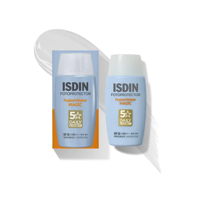 isdin-fotoprotecci-n-fusion-water-magic-spf-50-protector-solar-facial-fluido-par image 1