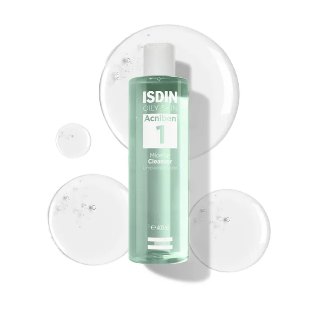 isdin-acniben-micellar-cleanser-limpiador-facial-micelar-desmaquillante-para-pie image 1