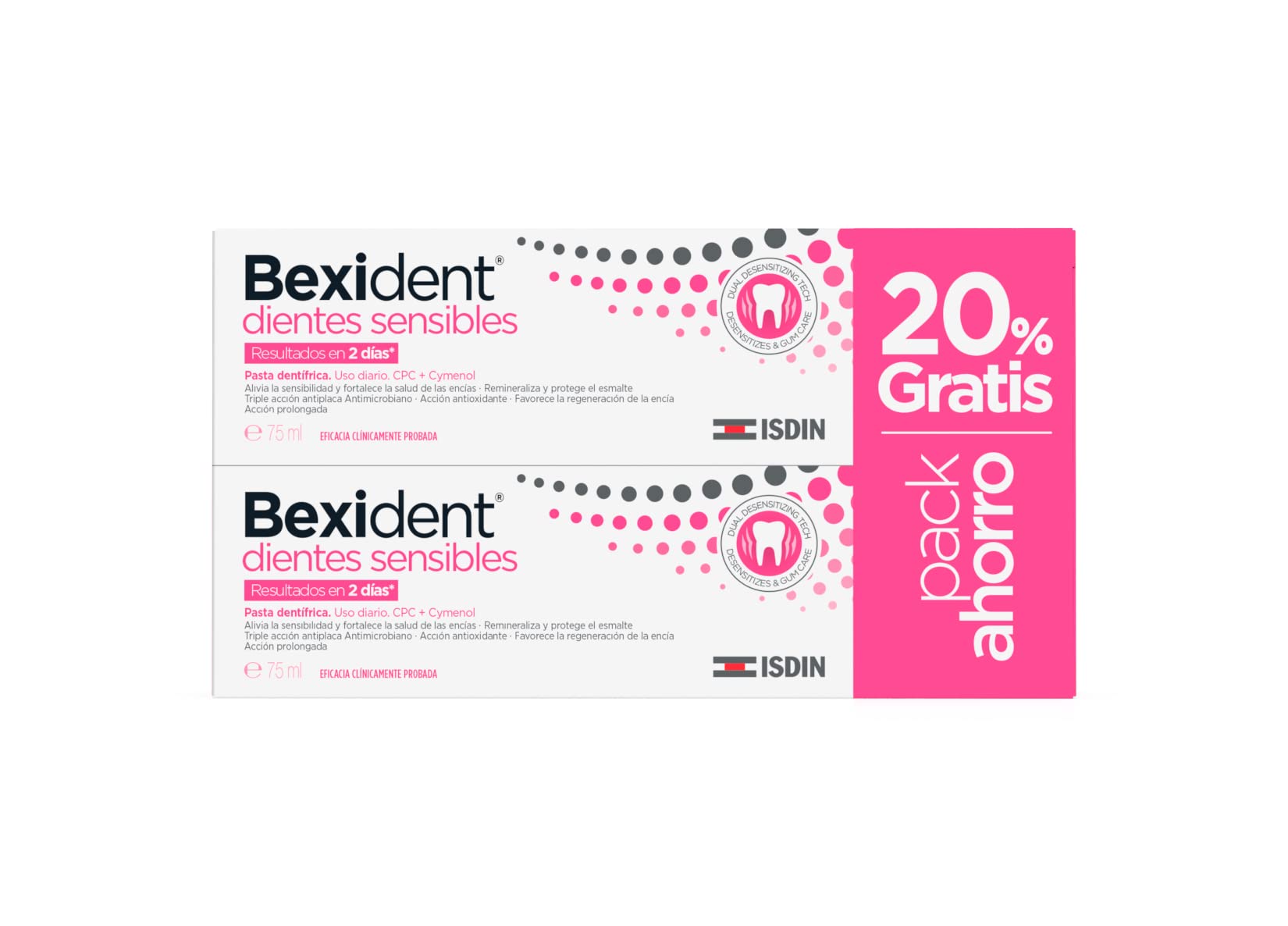 isdin-bexident-dientes-sensibles-pasta-dent-frica-con-cpc-y-cymenol-pack-ahorro- image 1