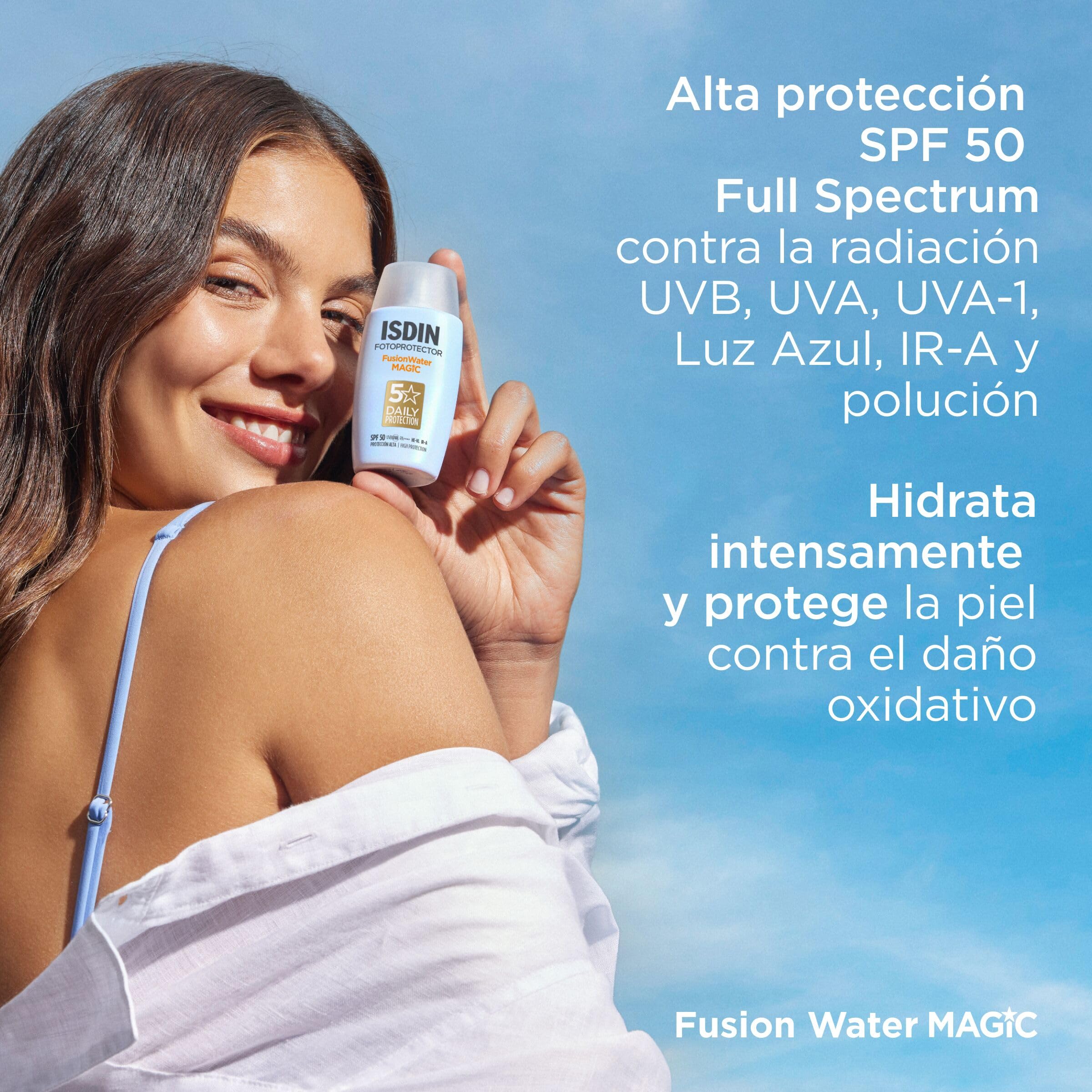 isdin-fotoprotecci-n-fusion-water-magic-spf-50-protector-solar-facial-fluido-par image 4