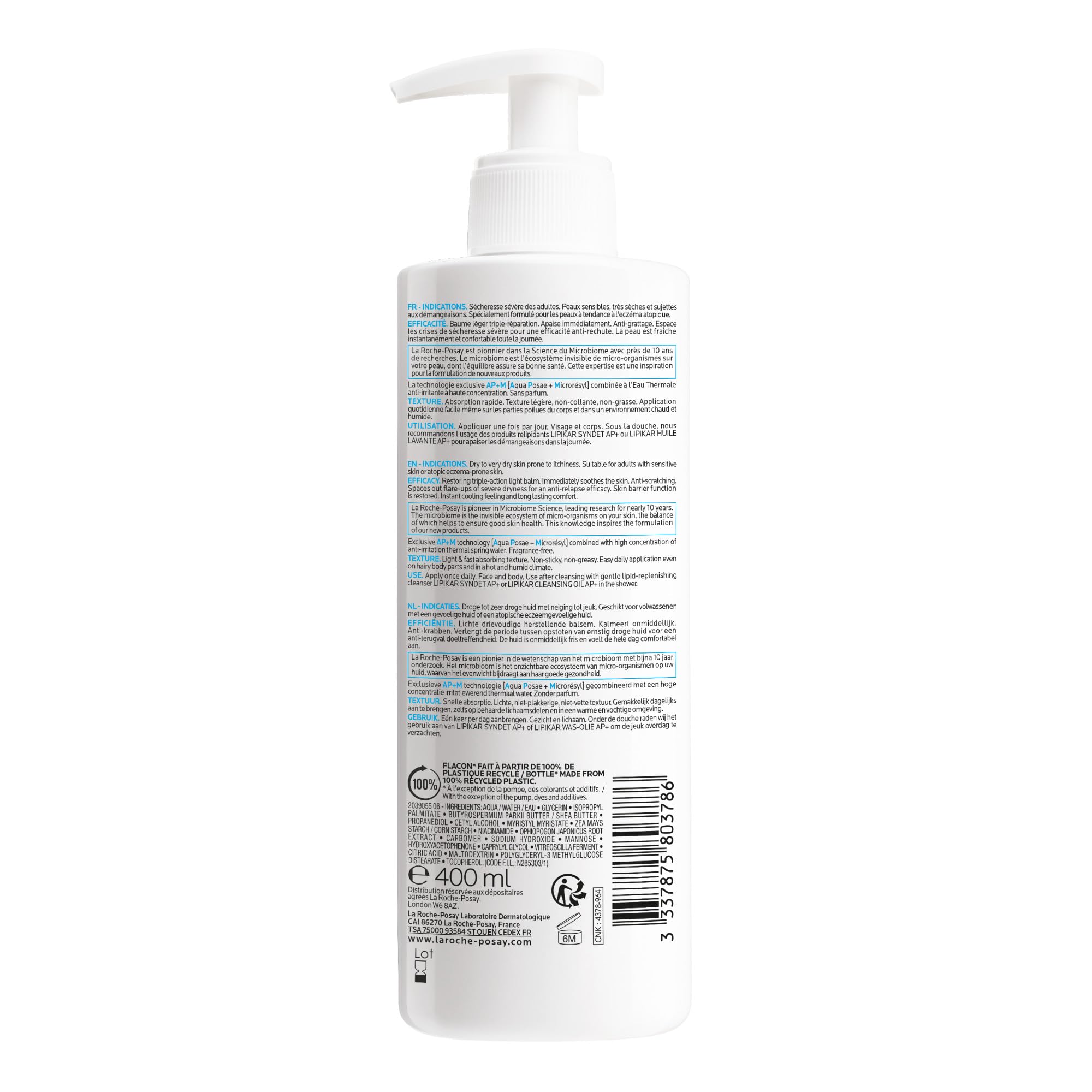 la-roche-posay-lipikar-baume-ap-m-b-lsamo-hidratante-corporal-ligero-400-ml-para image 2