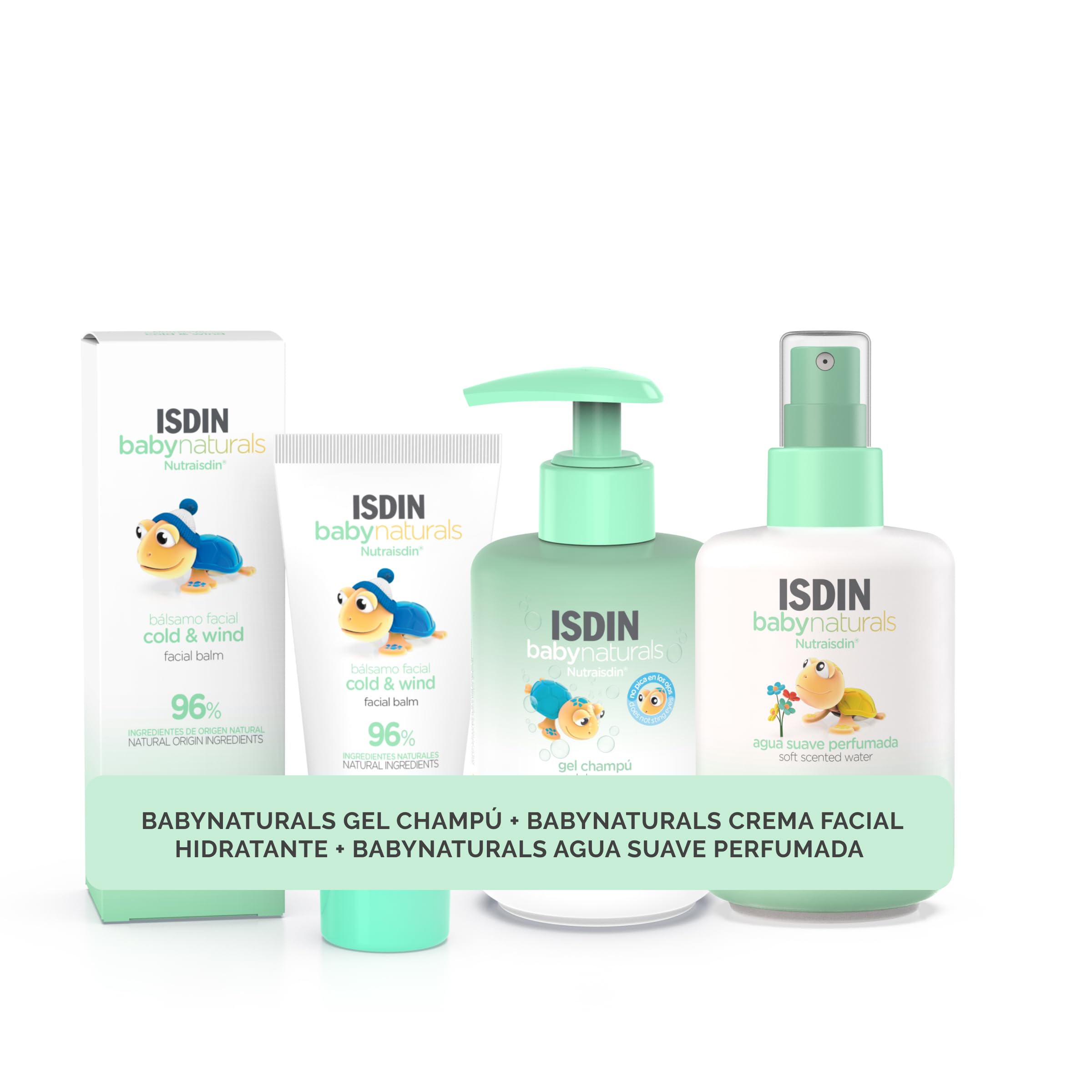 isdin-babynaturals-pack-3-piezas-gel-champ-200-ml-crema-facial-hidratante-50-ml- image 1