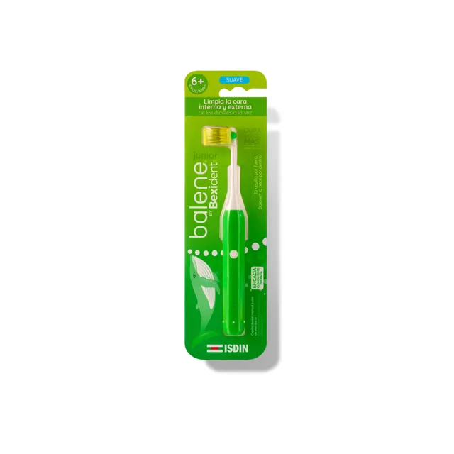 isdin-balene-by-bexident-cepillo-de-dientes-junior-green-soft image 1