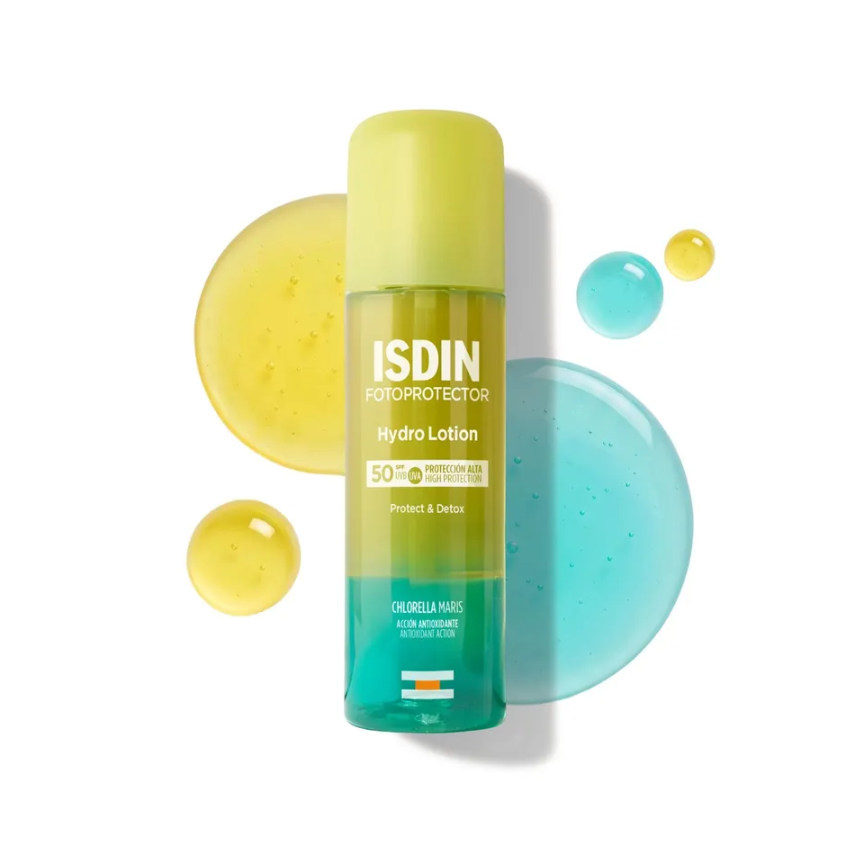 isdin-hydrolotion-spf-50-fotoprotector-corporal-bif-sico-protect-detox-con-chlor image 1
