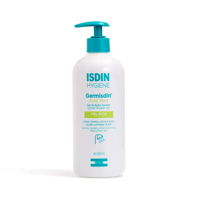 isdin-germisdin-aloe-vera-gel-de-ba-o-syndet-500-ml-para-piel-sensible-y-seca image 1
