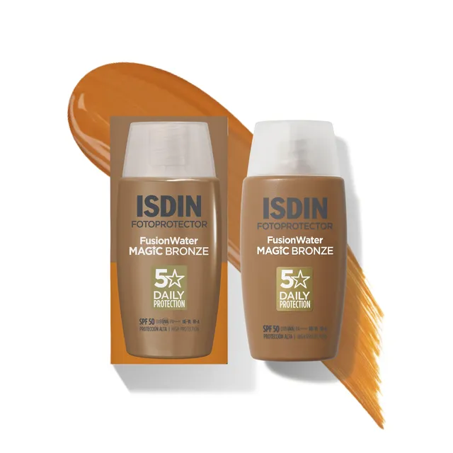 isdin-fotoprotector-fusion-water-magic-bronze-spf-50-protector-solar-facial-con- image 1