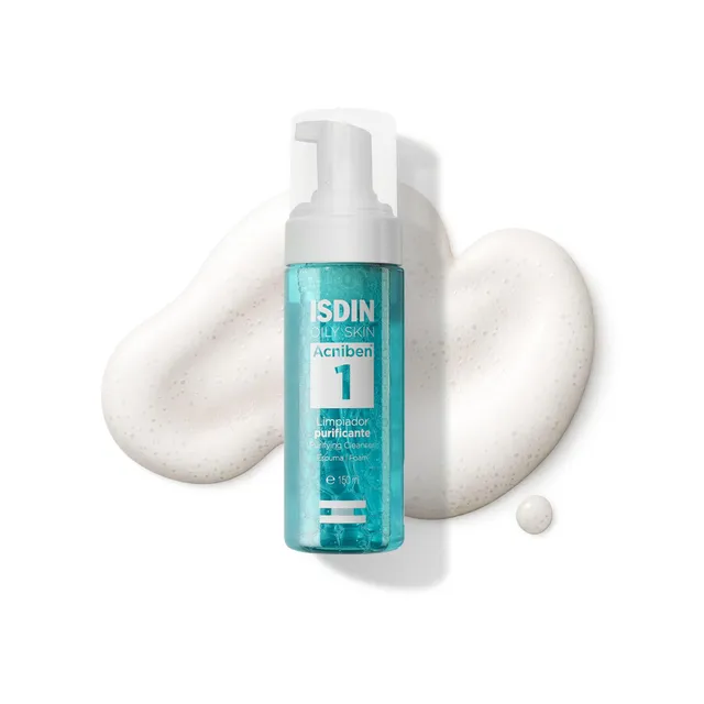 isdin-acniben-gel-limpiador-purificante-en-espuma-para-piel-grasa-con-tendencia- image 1