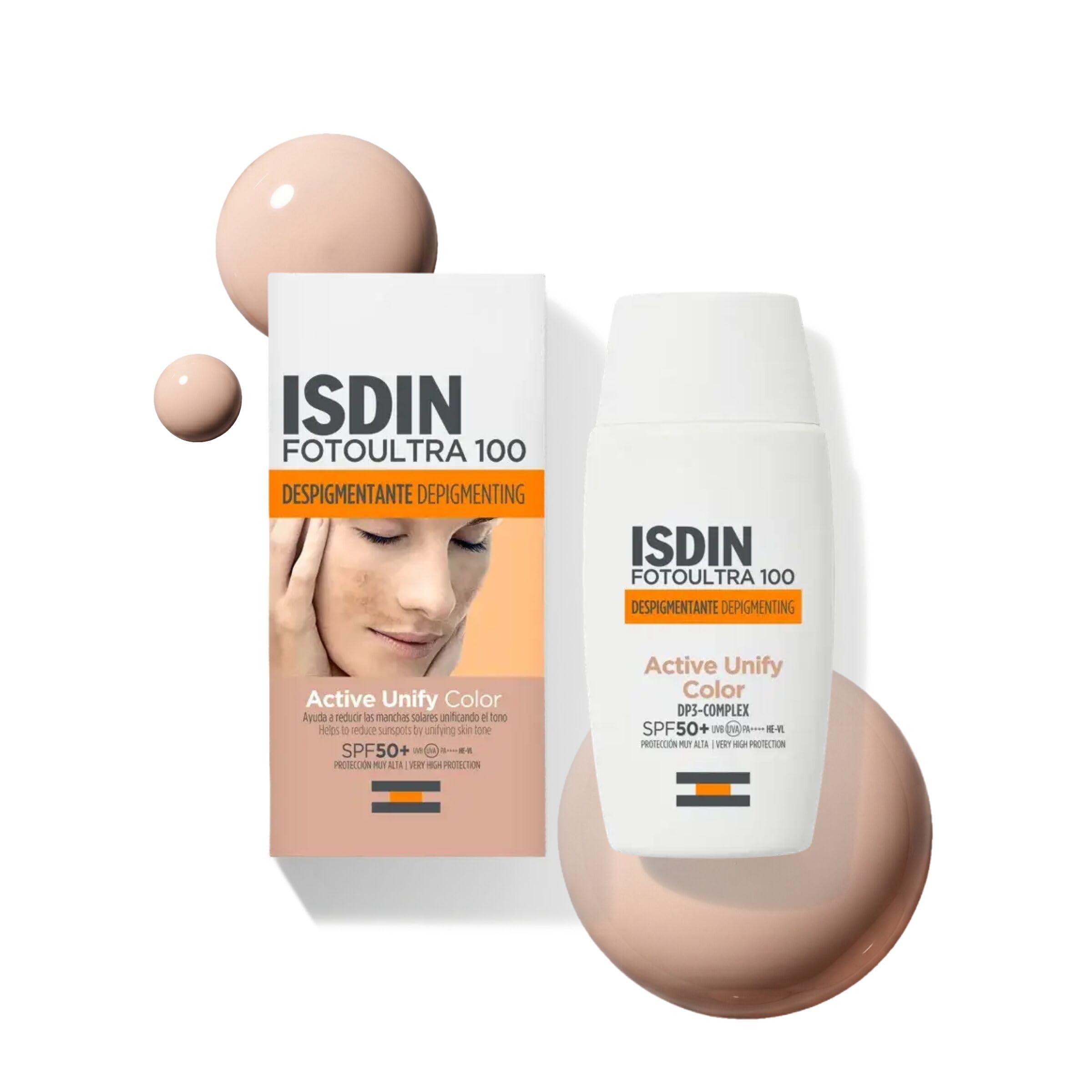 isdin-fotoultra-100-active-unify-color-spf-50-crema-fluida-con-color-despigmenta image 1